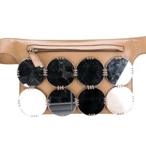 Prada Leather Belt Bag with Mirror Accents